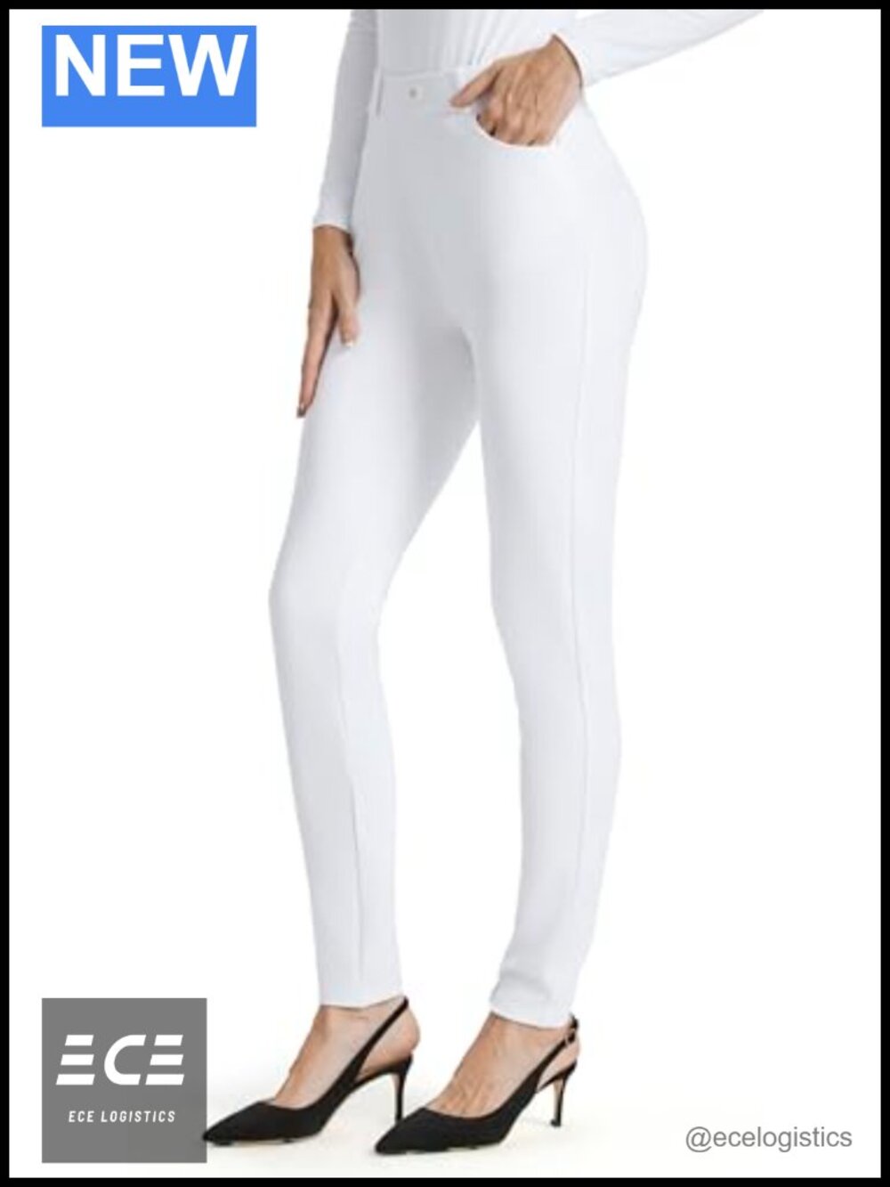 Women's Skinny Yoga Dress Pants with Pockets Slim Fit Work Pants